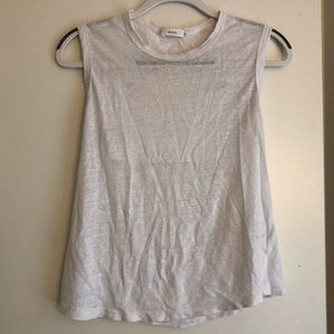 ALC linen tank top with cut out back detail